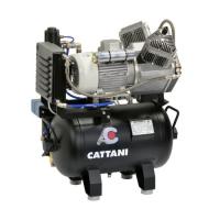 Cattani 30-160 - безмасляный компрессор для 2-х стоматологических установок, c осушителем, без кожуха, с ресивером 30 л, 160 л/мин, однофазный