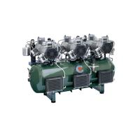 Cattani 300-1428 - безмасляный стоматологический компрессор для 24-х стоматологических установок, двухцилиндровый, c 6 осушителями, с ресивером 300 л, 1428 л/мин , с ресивером 300 л, 1428 л/мин